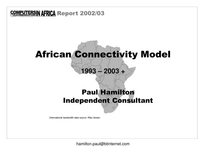 african connectivity model 1993 2003