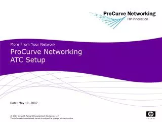 ProCurve Networking ATC Setup