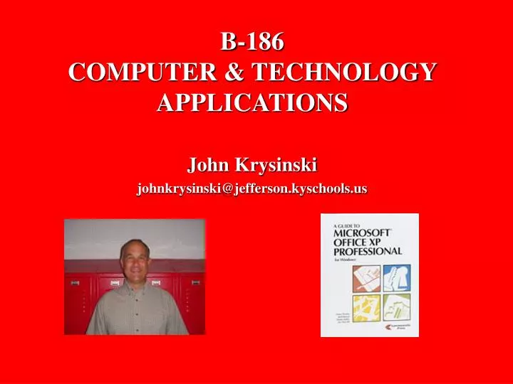 b 186 computer technology applications