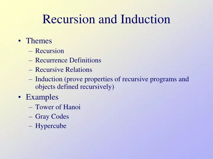 recursion and induction