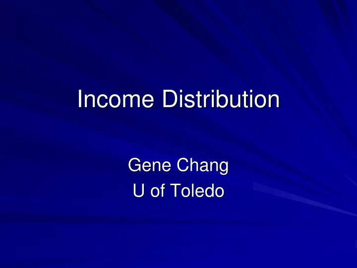 income distribution