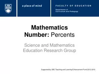 Mathematics Number: Percents
