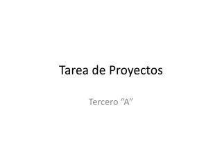 tarea de proyectos