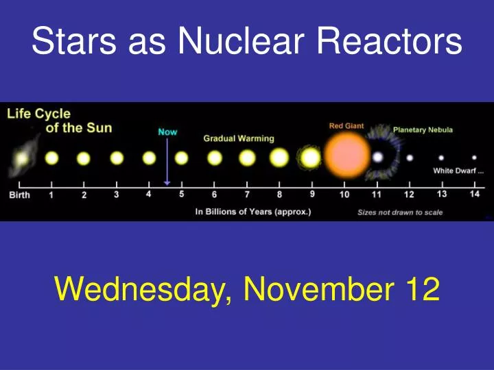 stars as nuclear reactors