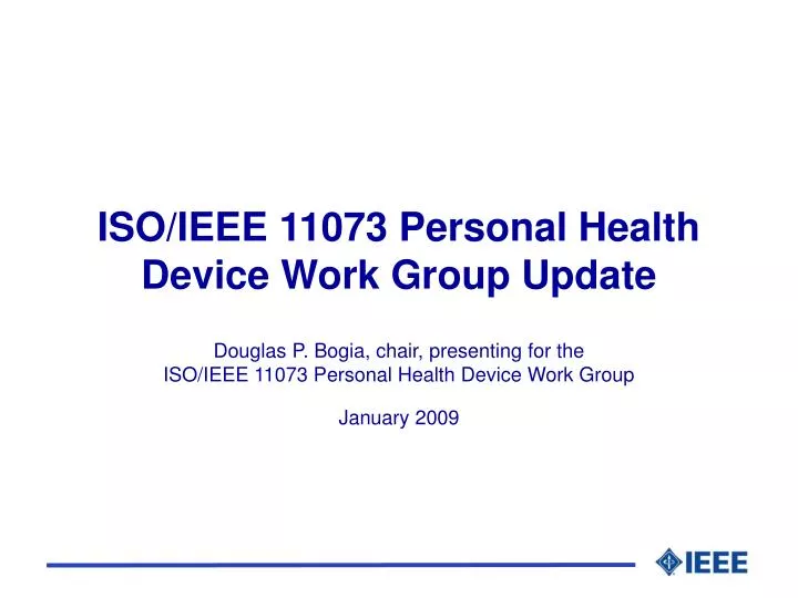 iso ieee 11073 personal health device work group update