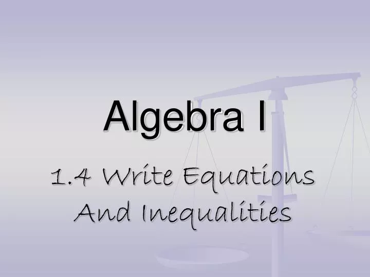 algebra i