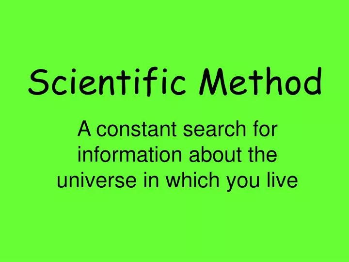 scientific method