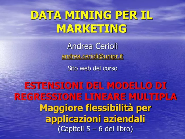 data mining per il marketing