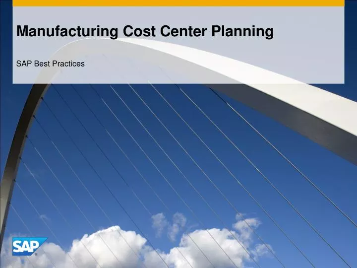manufacturing cost center planning