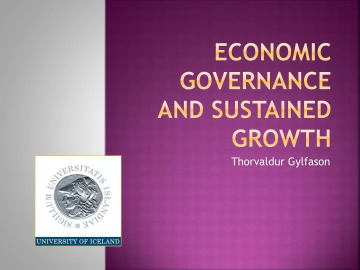 economic governance and sustained growth