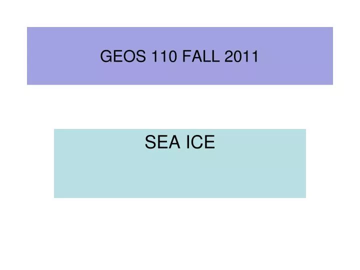 geos 110 fall 2011