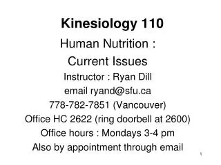 Kinesiology 110