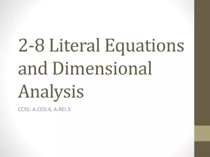 2 8 literal equations and dimensional analysis