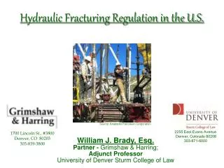Hydraulic Fracturing Regulation in the U.S.