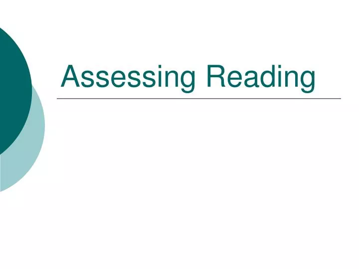 assessing reading