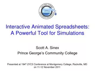 Interactive Animated Spreadsheets: A Powerful Tool for Simulations