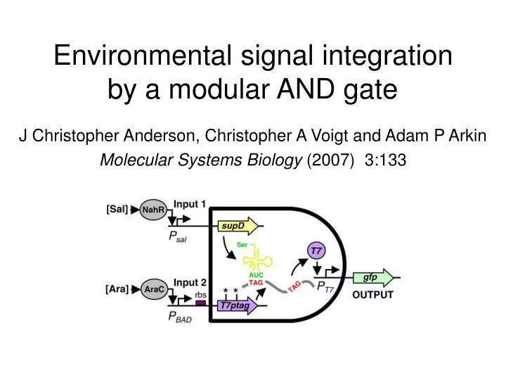 environmental signal integration by a modular and gate