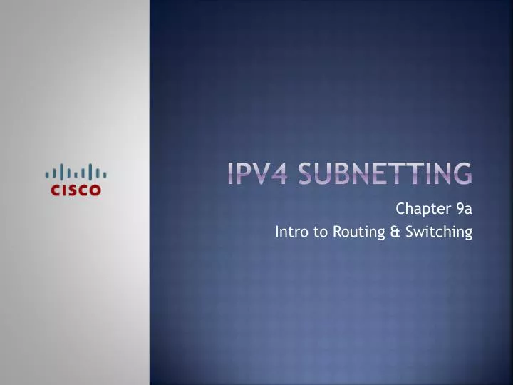 ipv4 subnetting