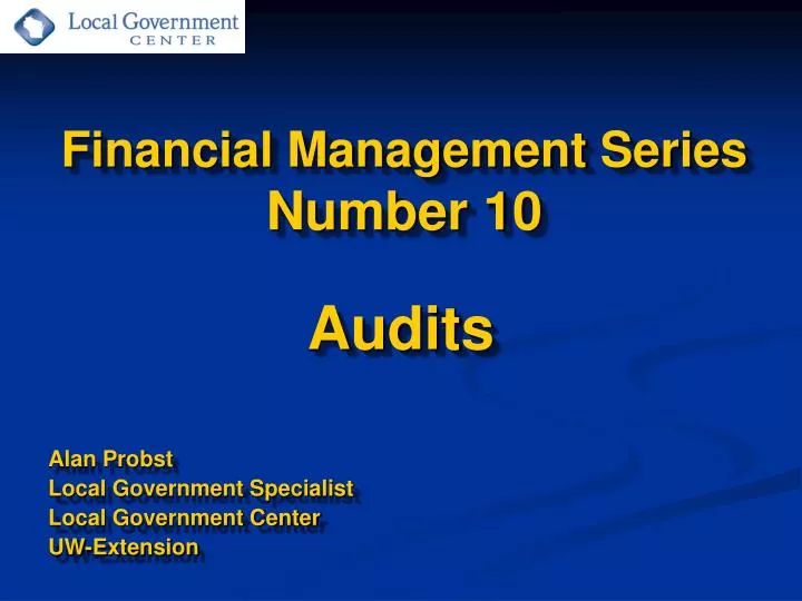 financial management series number 10