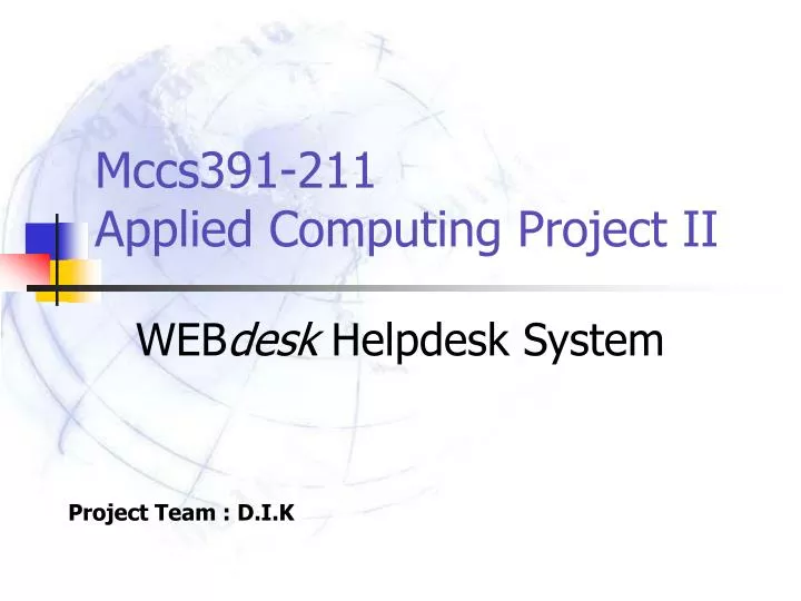 mccs391 211 applied computing project ii