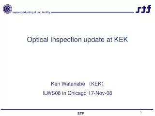 Optical Inspection update at KEK