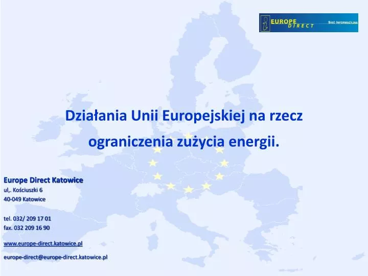 dzia ania unii europejskiej na rzecz ograniczenia zu ycia energii