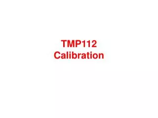 TMP112 Calibration