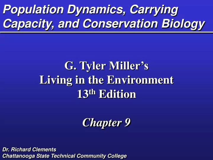 population dynamics carrying capacity and conservation biology