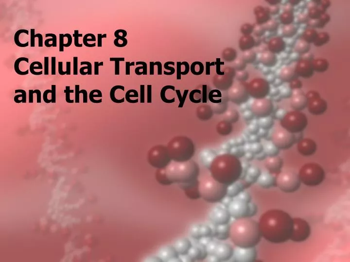 chapter 8 cellular transport and the cell cycle