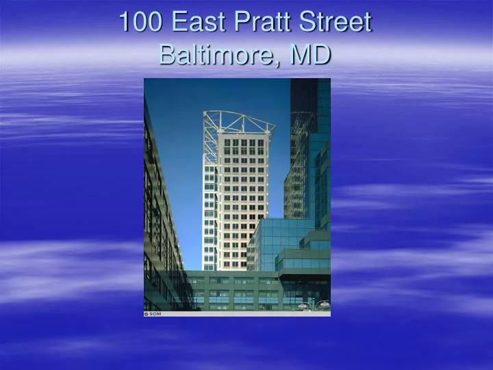 100 east pratt street baltimore md