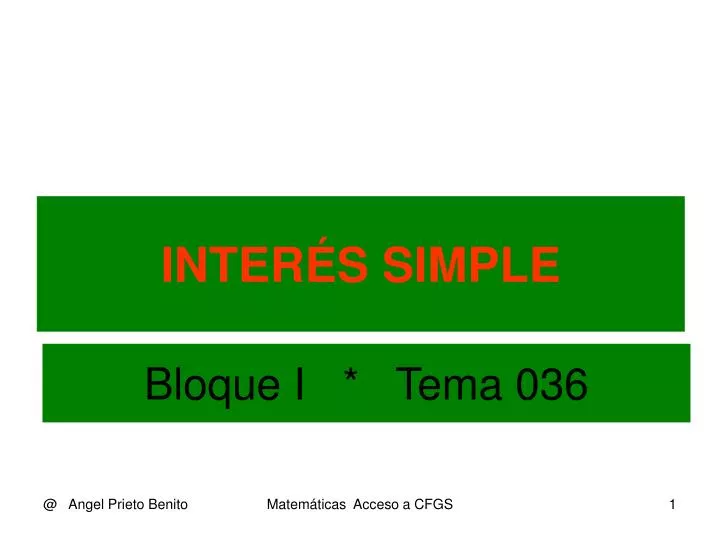 inter s simple