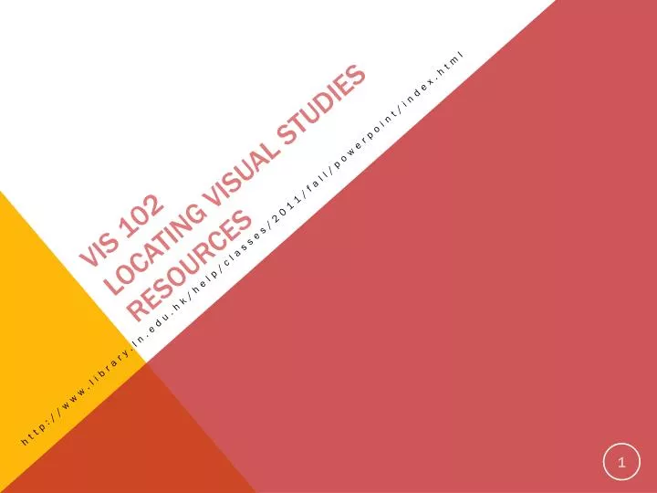 vis 102 locating visual studies resources