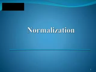 normalization