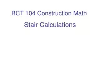 BCT 104 Construction Math