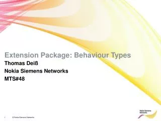 Extension Package: Behaviour Types