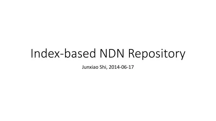 index based ndn repository