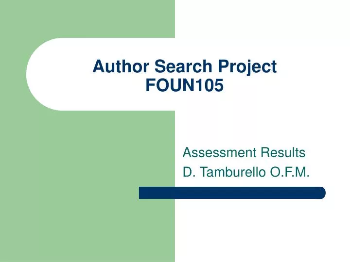 author search project foun105