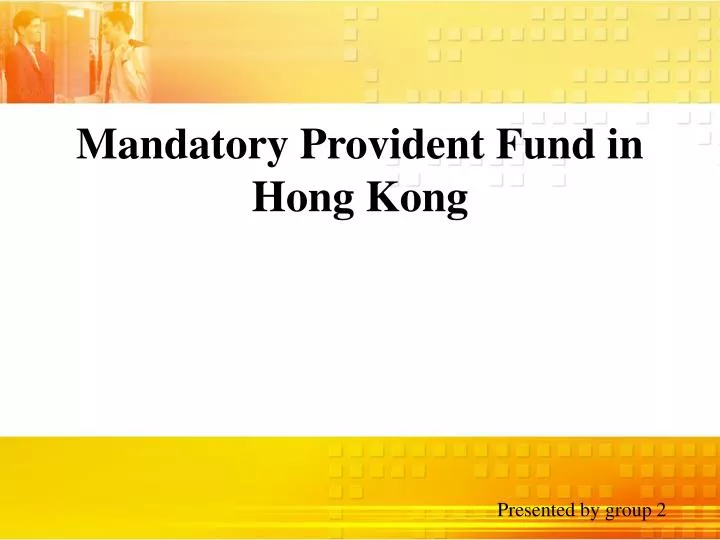 mandatory provident fund in hong kong