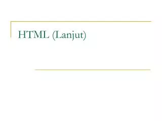 html lanjut