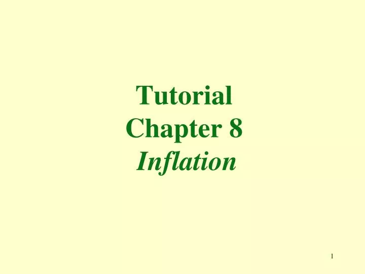 tutorial chapter 8 inflation