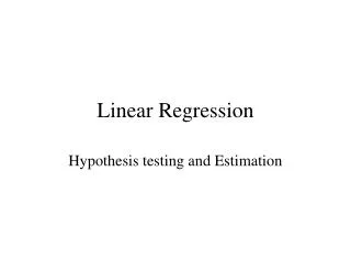 Linear Regression