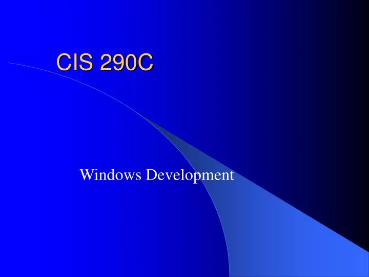 cis 290c