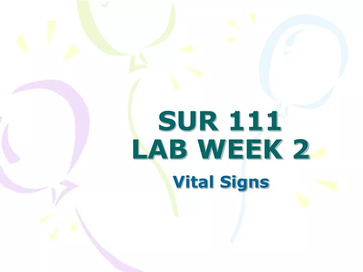 sur 111 lab week 2