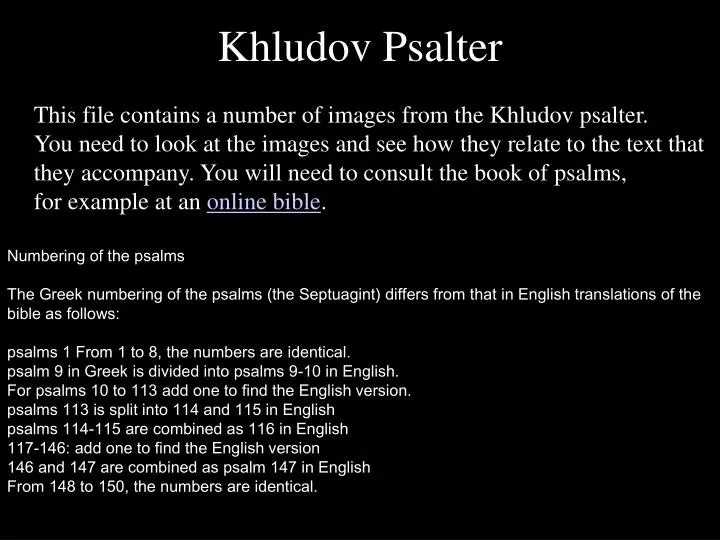 khludov psalter