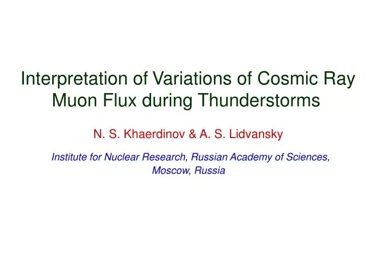 interpretation of variations of cosmic ray muon flux during thunderstorms
