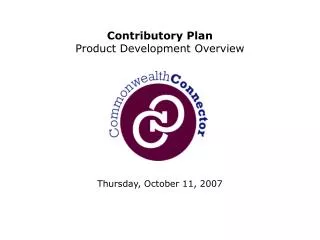 Contributory Plan Product Development Overview