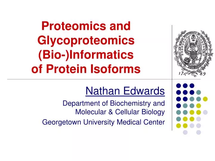 proteomics and glycoproteomics bio informatics of protein isoforms