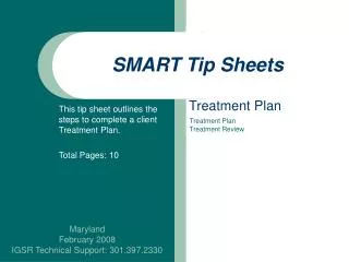 SMART Tip Sheets