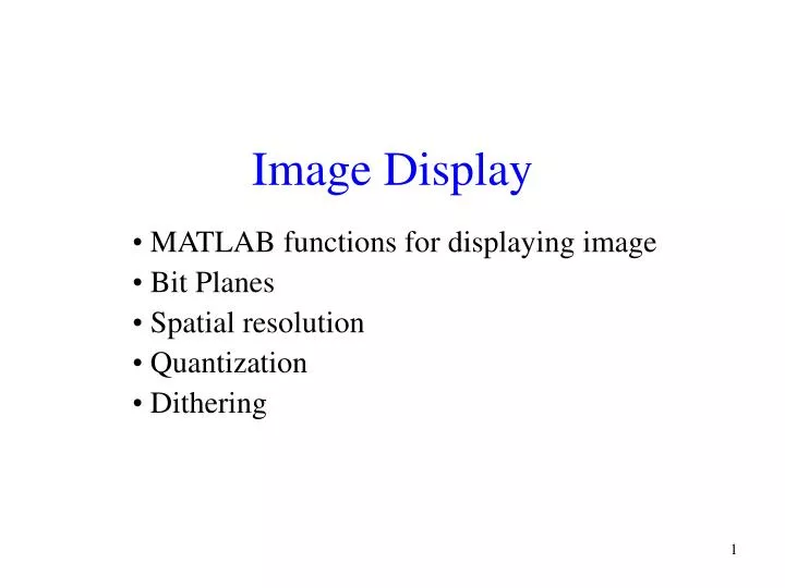 image display