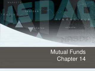 Mutual Funds Chapter 14